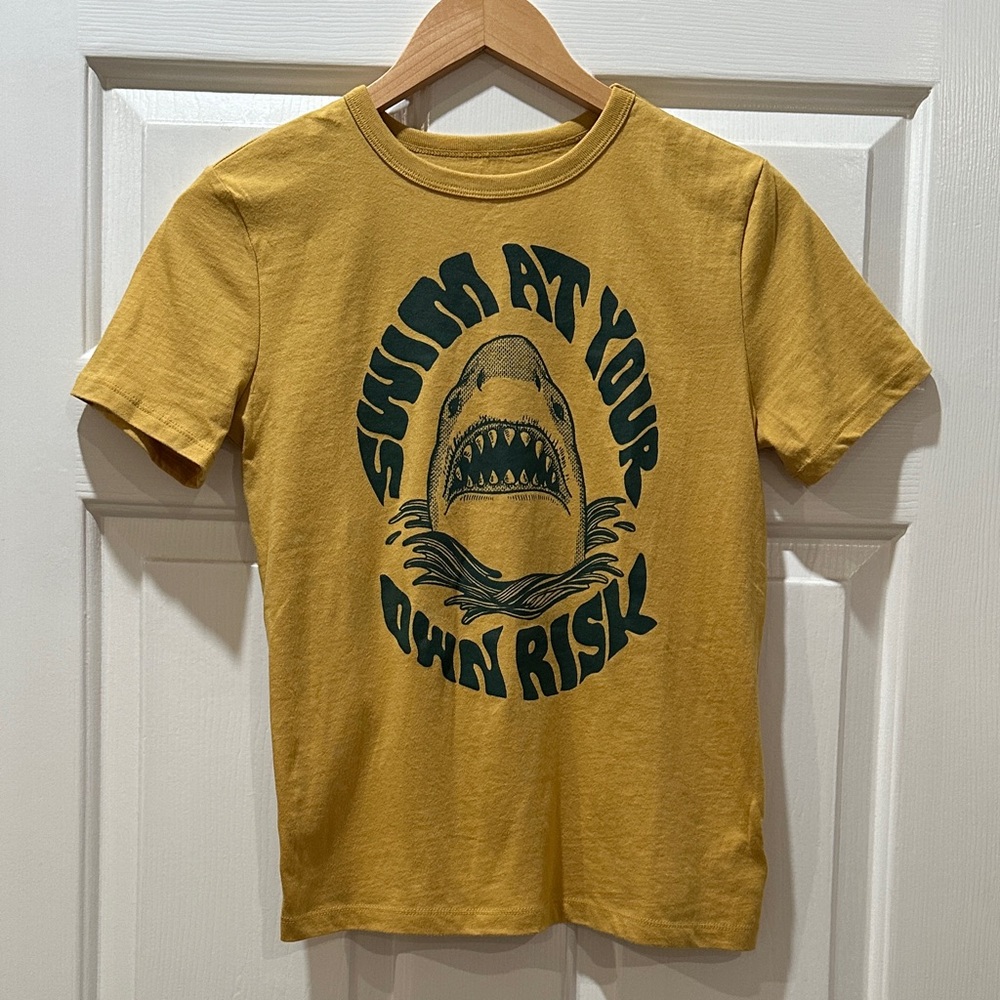 GAP Kids Shark Graphic Tee - Mustard